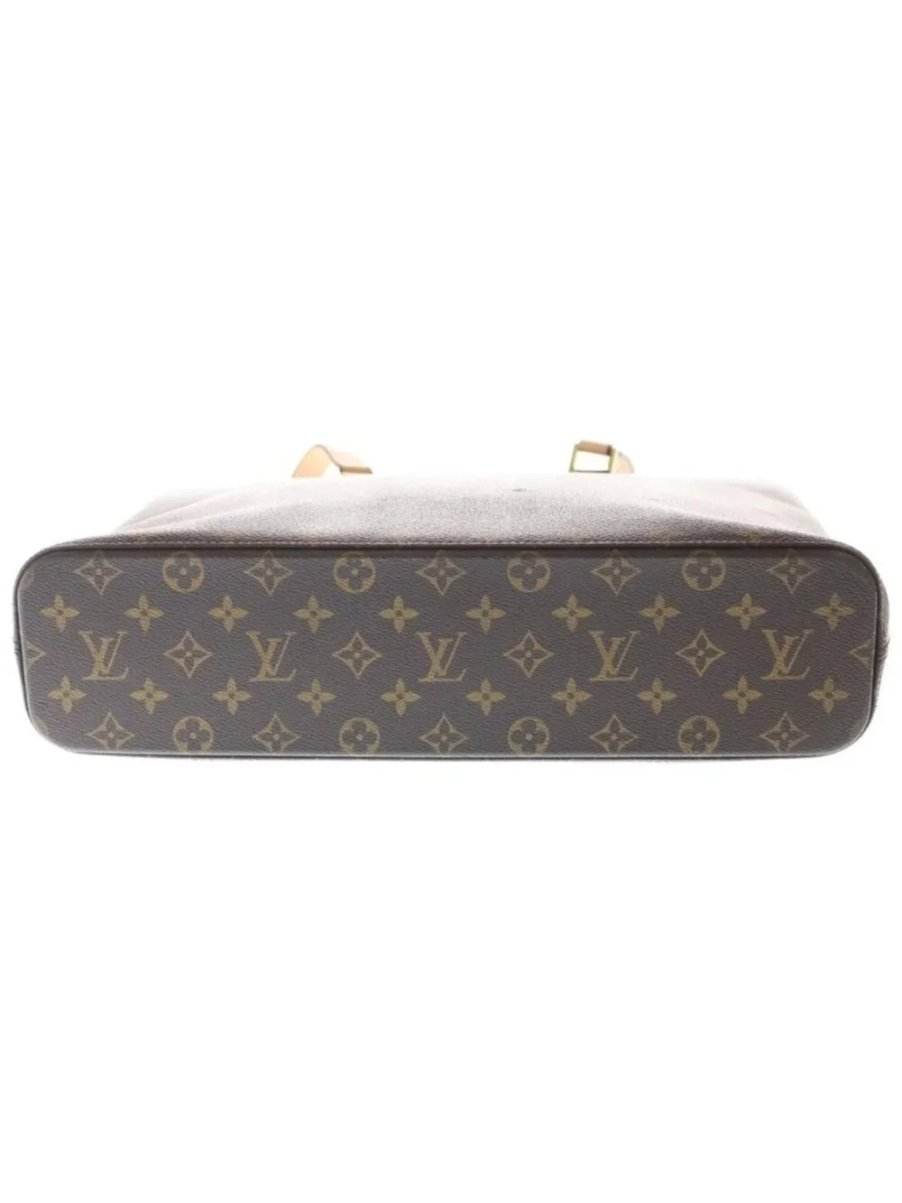 Louis Vuitton Monogram Tote Brown Leather Gold